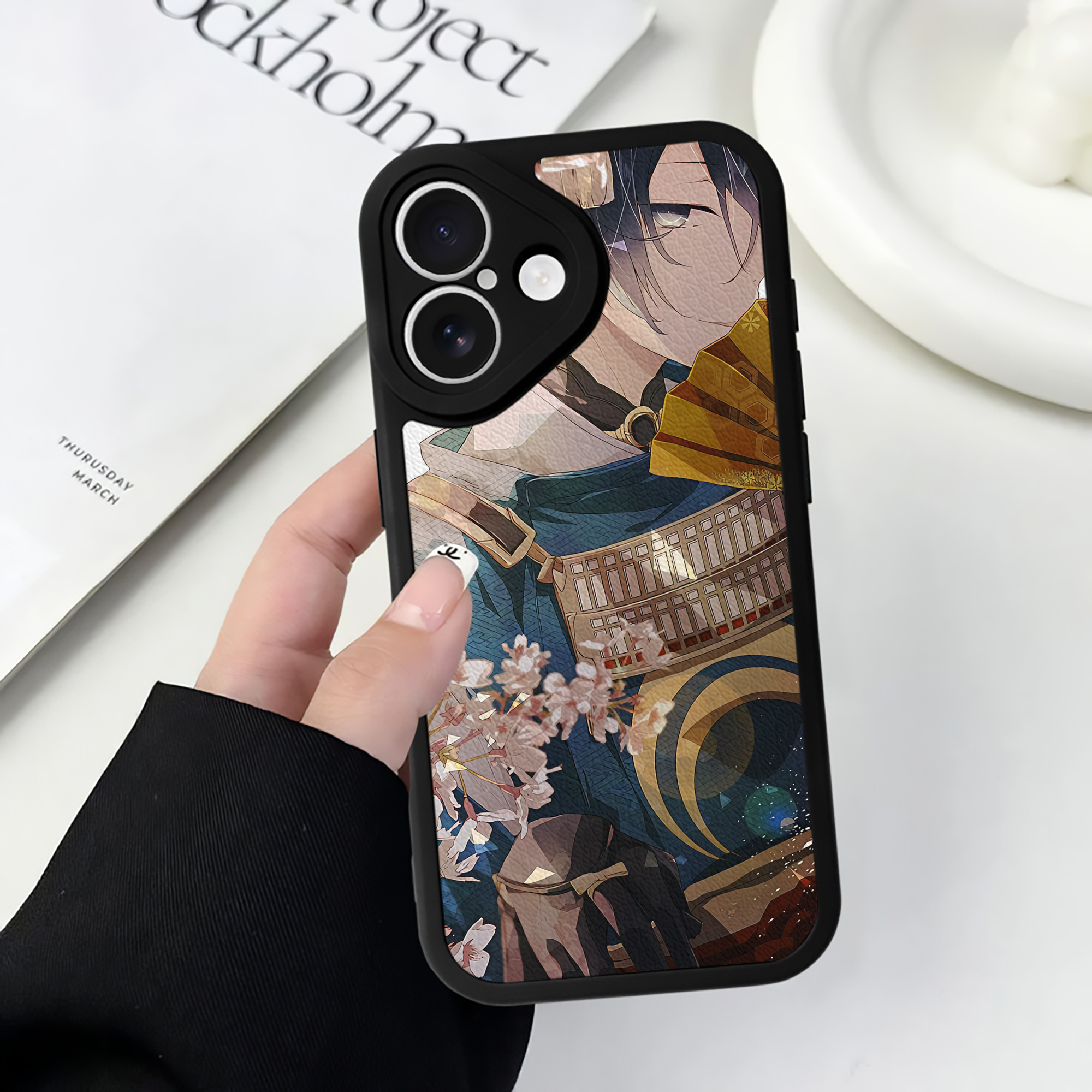 （画像用） 刀剣乱舞 Touken Ranbu 【iPhone 16シリーズ対応】シリコンスマホケース（レザー調） 材質：シリコン